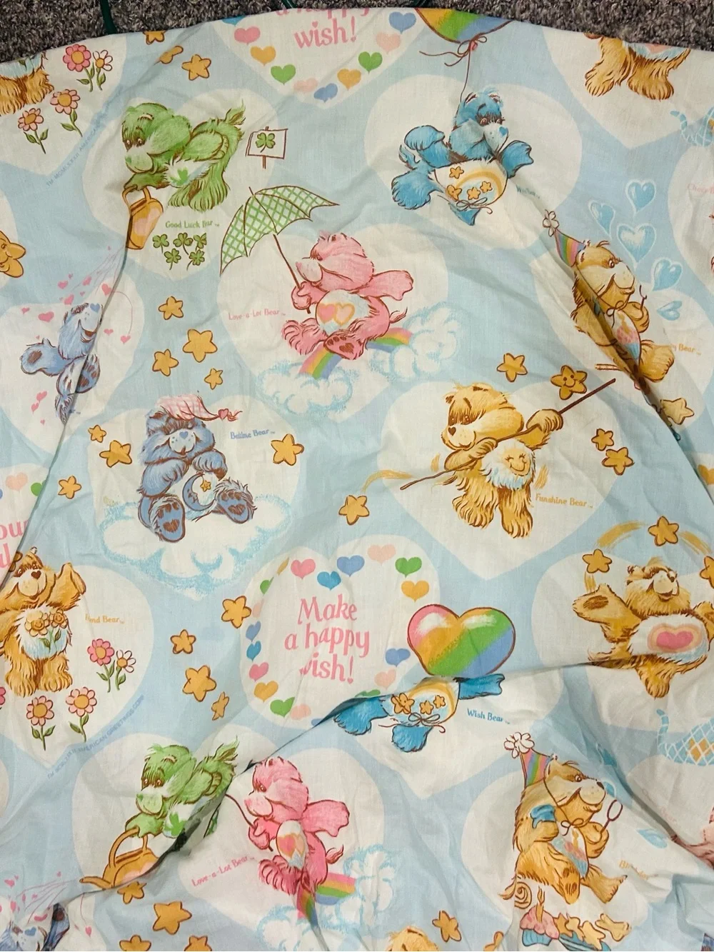Vintage 80’s Carebears Twin sheet set